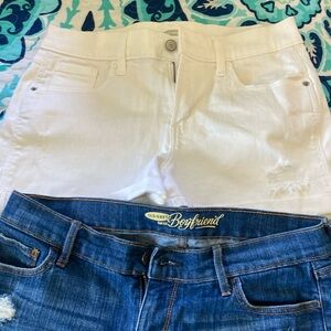 2 pairs of distressed old navy shorts